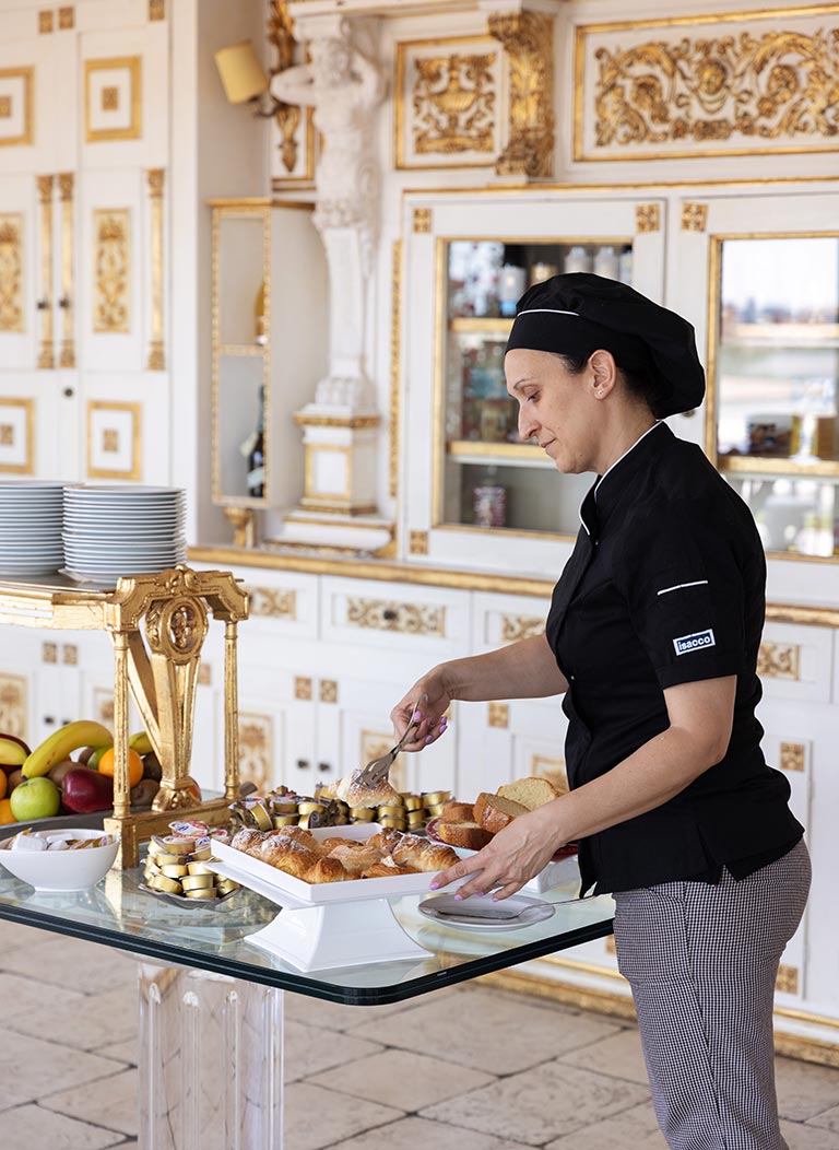 la colazione all'Hotel Romanico Palace