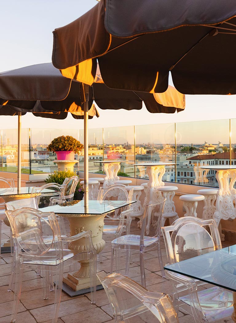 il rooftop dell'Hotel Romanico Palace